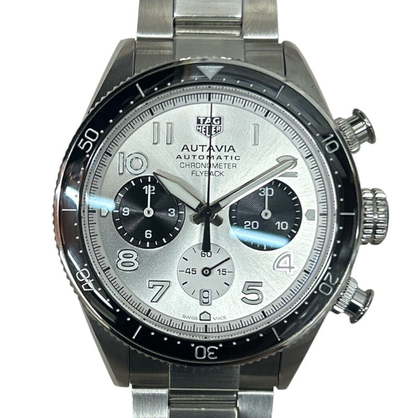 タグ・ホイヤー TAG HEUER オータヴィア 60周年アニバーサリーフライバック クロノグラフ CBE511B.FC8279 シルバー SS 自動巻き メンズ 腕時計