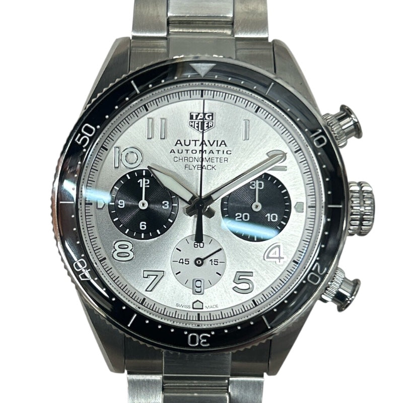 タグ・ホイヤー TAG HEUER オータヴィア 60周年アニバーサリーフライバック クロノグラフ CBE511B.FC8279 シルバー SS 自動巻き メンズ 腕時計