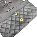 シャネル CHANEL マトラッセ25 A01112 13番台 ブラック ゴールド金具 キャビアスキン レディース ショルダーバッグ