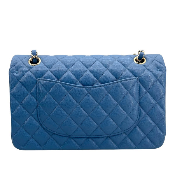 シャネル CHANEL マトラッセ25 A01112 30番台 ライトブルー ゴールド金具 キャビアスキン レディース ショルダーバッグ