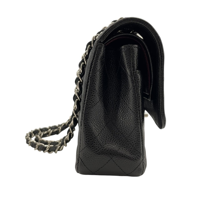 シャネル CHANEL マトラッセ25 A01112　26番台 ブラック　シルバー金具 キャビアスキン レディース ショルダーバッグ
