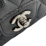 シャネル CHANEL マトラッセ25 A01112　26番台 ブラック　シルバー金具 キャビアスキン レディース ショルダーバッグ