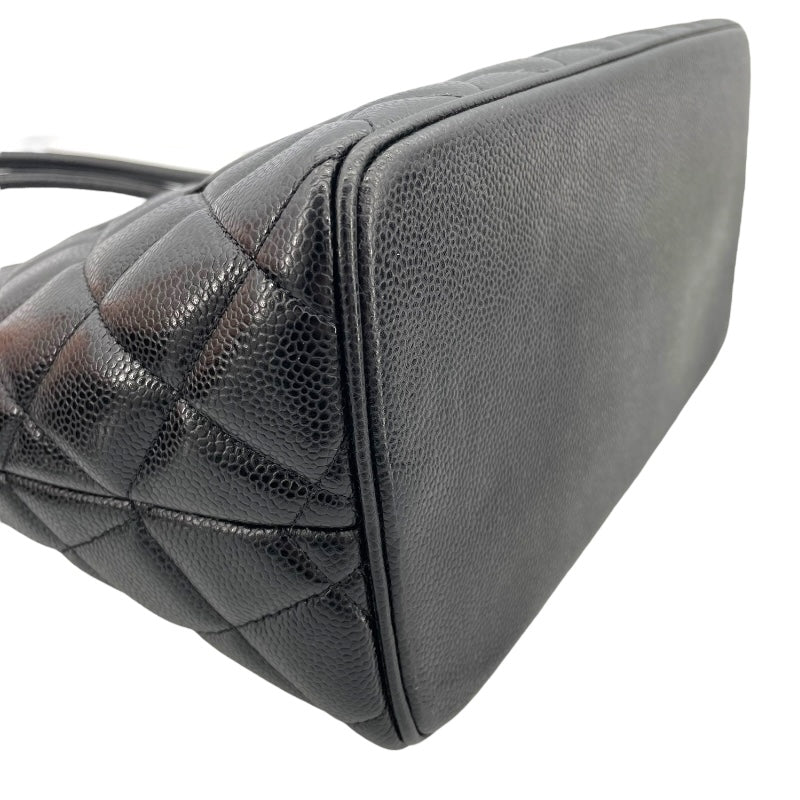 シャネル CHANEL 復刻トート A01804 8番台 ブラック ゴールド金具 キャビアスキン レディース ハンドバッグ