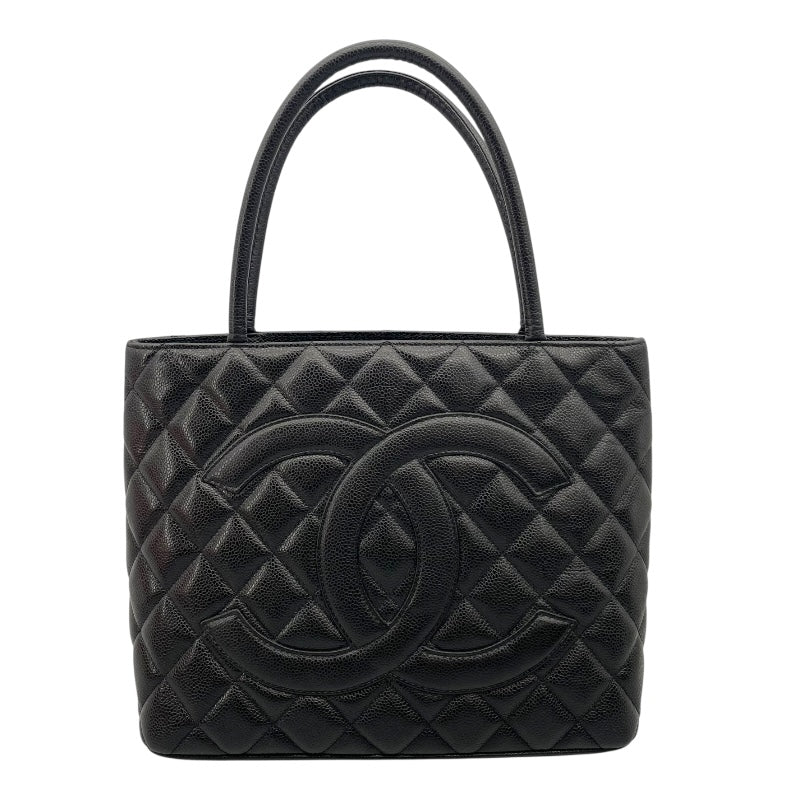 シャネル CHANEL 復刻トート A01804 8番台 ブラック ゴールド金具 キャビアスキン レディース ハンドバッグ