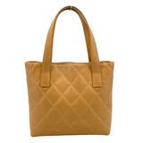 シャネル CHANEL ワイルドステッチトートバッグ 9番台 ベージュ カーフ レディース トートバッグ
