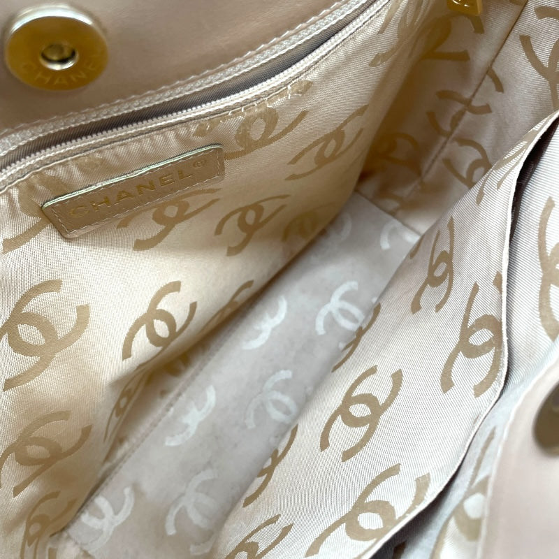シャネル CHANEL ワイルドステッチトートバッグ 9番台 ベージュ カーフ レディース トートバッグ