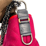 シャネル CHANEL ガブリエル ドゥ シャネル ホーボー ラージ A93824 24番台 ボルドー×ネイビー フェルト/カーフ レディース ショルダーバッグ
