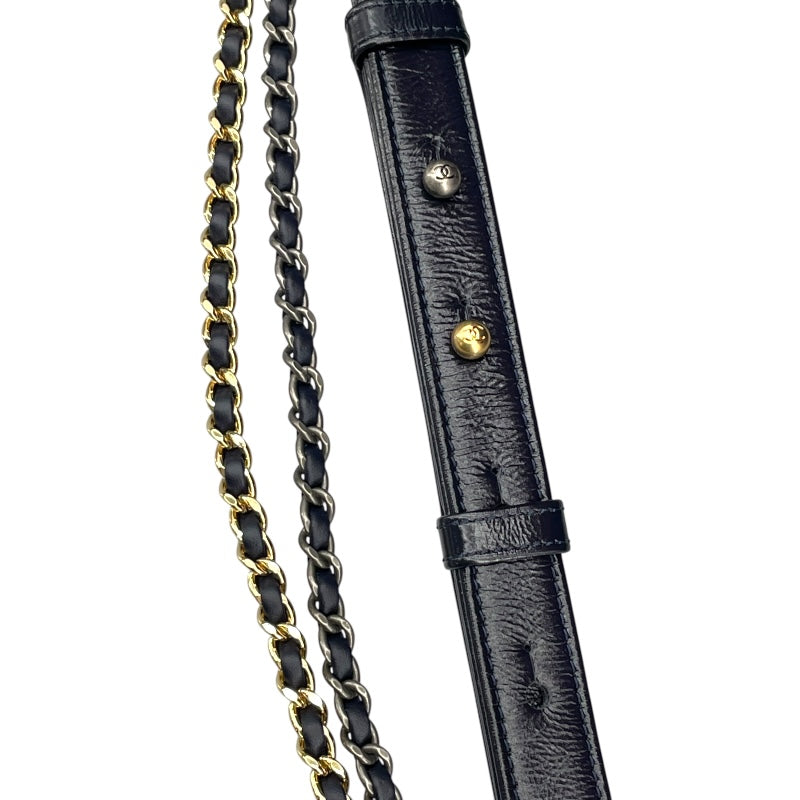 シャネル CHANEL ガブリエル ドゥ シャネル ホーボー ラージ A93824 24番台 ボルドー×ネイビー フェルト/カーフ レディース ショルダーバッグ