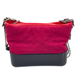 シャネル CHANEL ガブリエル ドゥ シャネル ホーボー ラージ A93824 24番台 ボルドー×ネイビー フェルト/カーフ レディース ショルダーバッグ