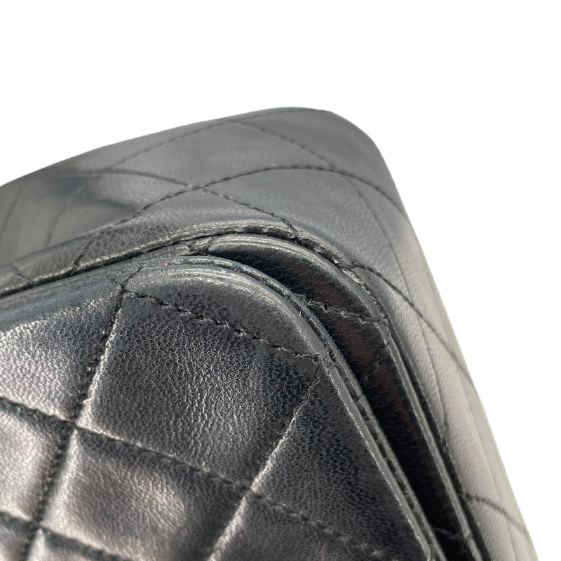 シャネル CHANEL マトラッセシングルフラップ A02500 1番台 ブラック ゴールド金具 ラムスキン レディース ショルダーバッグ