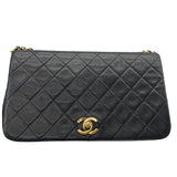 シャネル CHANEL マトラッセシングルフラップ A02500 1番台 ブラック ゴールド金具 ラムスキン レディース ショルダーバッグ