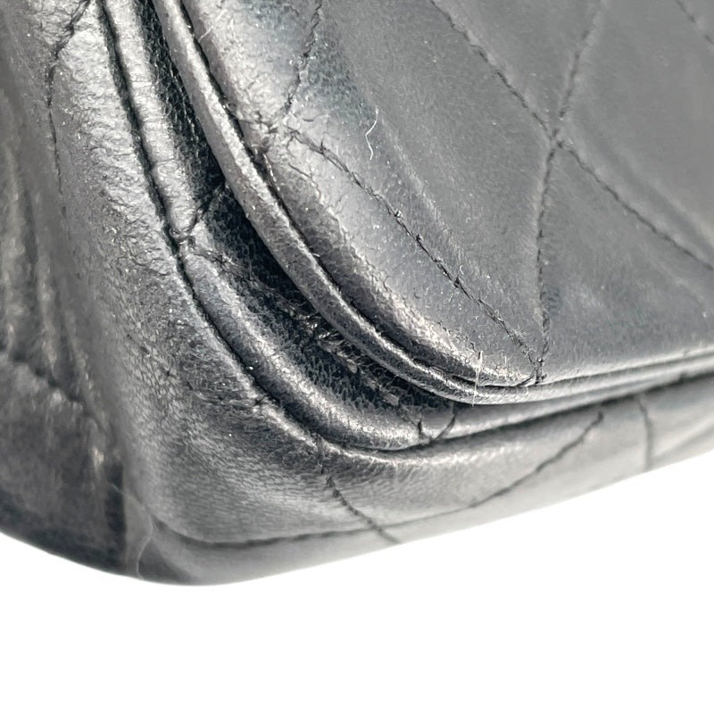シャネル CHANEL マトラッセ シングルフラップ ブラック GD金具 ラム レディース ショルダーバッグ