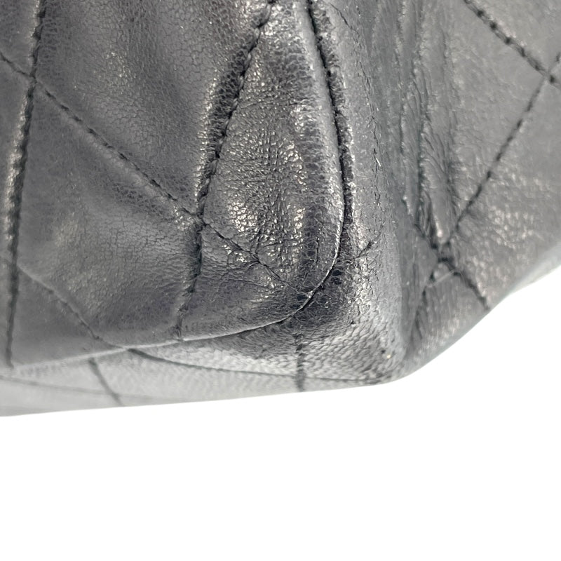 シャネル CHANEL マトラッセ シングルフラップ ブラック GD金具 ラム レディース ショルダーバッグ