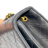 シャネル CHANEL マトラッセ シングルフラップ ブラック GD金具 ラム レディース ショルダーバッグ