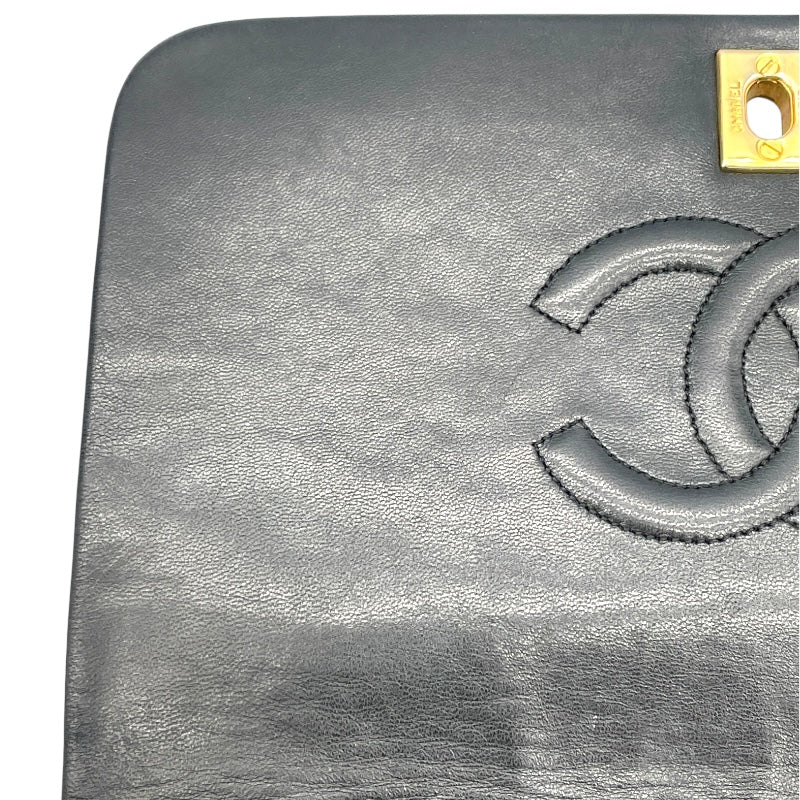 シャネル CHANEL マトラッセ シングルフラップ ブラック GD金具 ラム レディース ショルダーバッグ