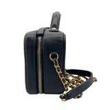 シャネル CHANEL CCフィリグリースモールバニティ A93342 26番台 ネイビー GD金具 キャビアスキン レディース ショルダーバッグ