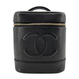 シャネル CHANEL バニティ A01998 7番台 ブラック ゴールド金具 キャビアスキン レディース ハンドバッグ