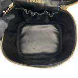 シャネル CHANEL バニティ A01998 7番台 ブラック ゴールド金具 キャビアスキン レディース ハンドバッグ