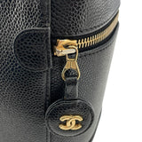 シャネル CHANEL バニティ A01998 7番台 ブラック ゴールド金具 キャビアスキン レディース ハンドバッグ