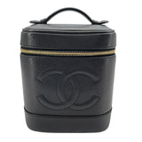 シャネル CHANEL バニティ A01998 3番台 ブラック ゴールド金具 キャビアスキン レディース ハンドバッグ
