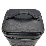 シャネル CHANEL バニティ A01998 3番台 ブラック ゴールド金具 キャビアスキン レディース ハンドバッグ