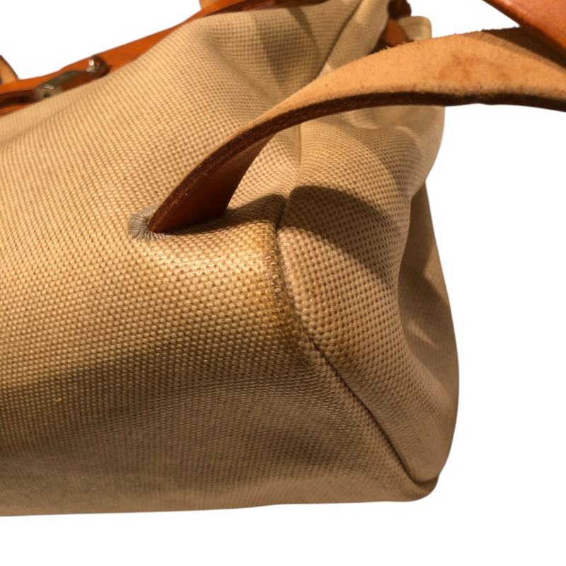 エルメス HERMES エールバッグアドPM □B刻 ナチュラル トワル・レザー レディース リュック・デイパック