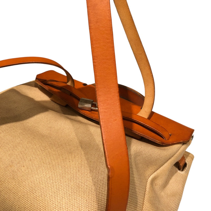 エルメス HERMES エールバッグアドPM □B刻 ナチュラル トワル・レザー レディース リュック・デイパック