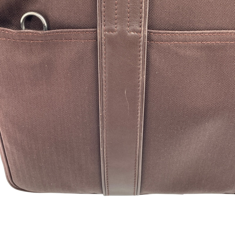 エルメス HERMES アカプルコオディナトゥー ブラウン SV金具 トワル/ツェブロン メンズ ショルダーバッグ