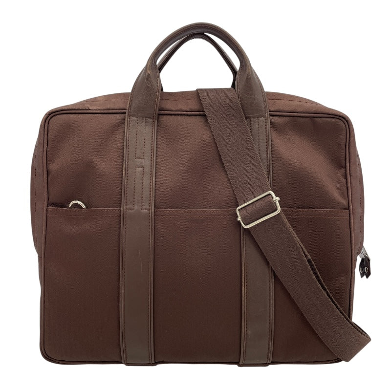 エルメス HERMES アカプルコオディナトゥー ブラウン SV金具 トワル/ツェブロン メンズ ショルダーバッグ