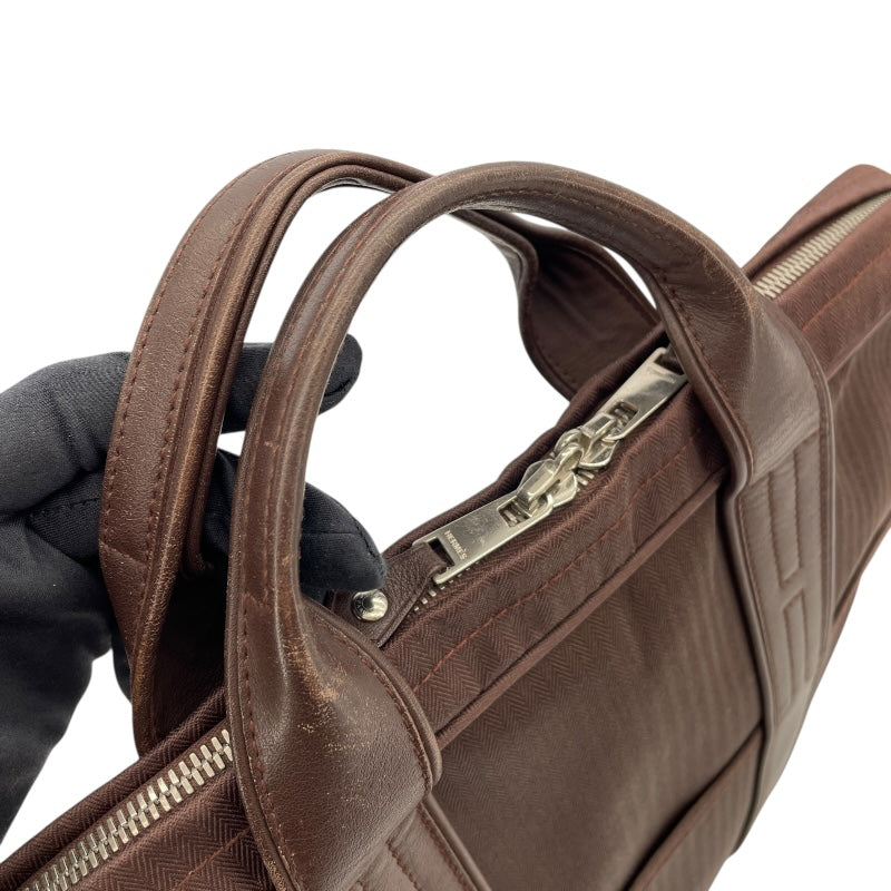 エルメス HERMES アカプルコオディナトゥー ブラウン SV金具 トワル/ツェブロン メンズ ショルダーバッグ