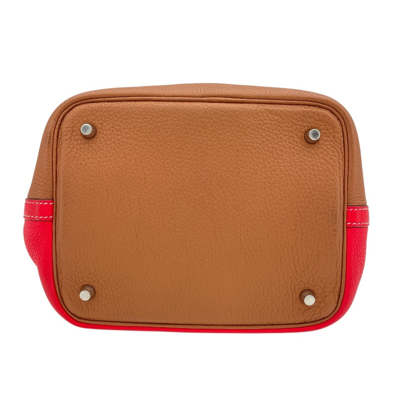 エルメス HERMES ピコタンロックMM カザック Y刻 ルージュクーｘゴールド SV金具 トリヨン レディース ハンドバッグ