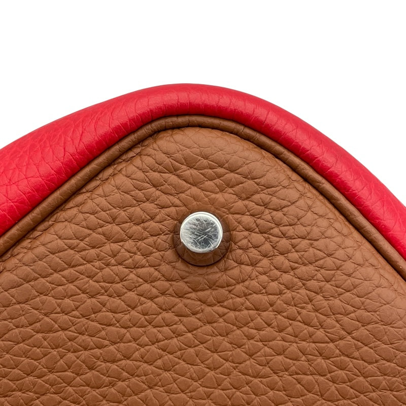 エルメス HERMES ピコタンロックMM カザック Y刻 ルージュクーｘゴールド SV金具 トリヨン レディース ハンドバッグ