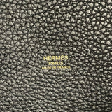 エルメス HERMES ピコタンロックPM W刻印 ブラック GD金具 トリヨン レディース ハンドバッグ