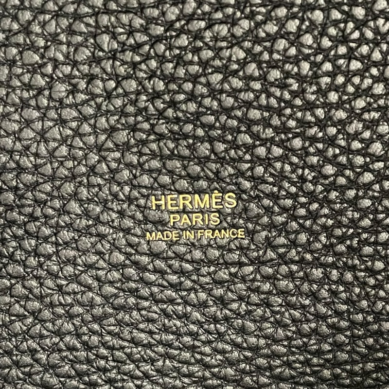 エルメス HERMES ピコタンロックPM W刻印 ブラック GD金具 トリヨン レディース ハンドバッグ