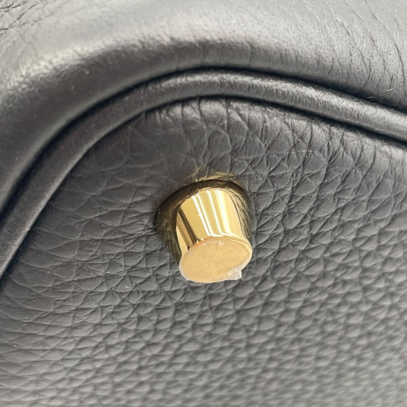 エルメス HERMES ピコタンロックPM W刻印 ブラック GD金具 トリヨン レディース ハンドバッグ