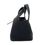 エルメス HERMES ピコタンロックPM W刻印 ブラック GD金具 トリヨン レディース ハンドバッグ