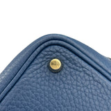 エルメス HERMES ピコタンロック PM カザック Ｄ刻 ヴェールボスフォールｘディープブルー GD金具 トリヨン レディース ハンドバッグ