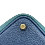 エルメス HERMES ピコタンロック PM カザック Ｄ刻 ヴェールボスフォールｘディープブルー GD金具 トリヨン レディース ハンドバッグ