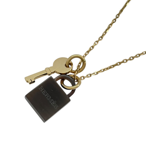 エルメス HERMES アミュレットパドロックPM ゴールド GP/バッファローホーン アクセサリー