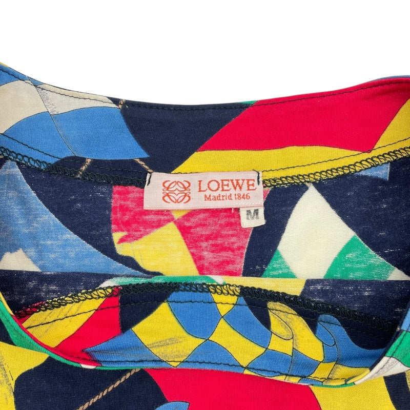 ロエベ LOEWE 総柄半袖カットソー マルチカラー コットン カットソー レディース 中古 ロエベ LOEWE 総柄半袖カットソー マルチカラー コットン