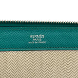 エルメス HERMES ジップコンピューター X刻 ブルーパオン SV金具 エプソン レディース セカンドバッグ