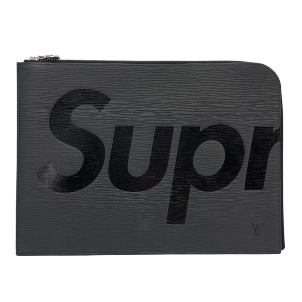 ルイ・ヴィトン LOUIS VUITTON ポシェットジュールGM Supremeコラボ M67754 ノワール エピレザー メンズ セカンドバッグ