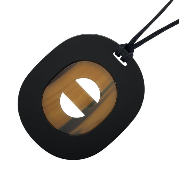 エルメス HERMES フィデリオヴィラージュ ブラックxナチュラル バッファローホーン アクセサリー