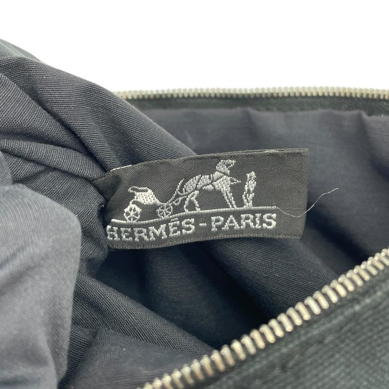 エルメス HERMES ボリードポーチ20 ブラック SV金具 トワル レディース ポーチ