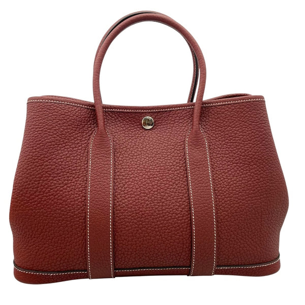 エルメス HERMES ガーデンパーティーTPM B刻 ルージュアッシュ ネゴンダ レディース ハンドバッグ