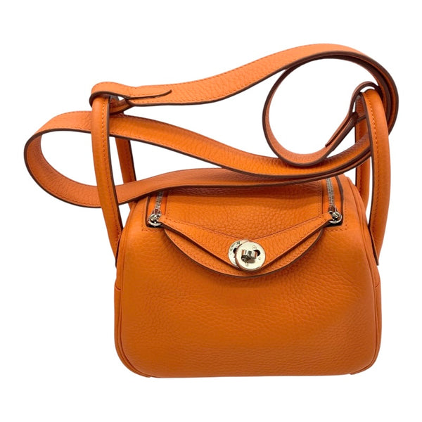 エルメス HERMES リンディミニ U刻印 ブラック ゴールド金具 トリヨンクレマンス レディース ショルダーバッグ