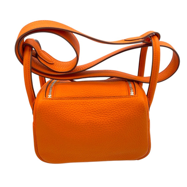 エルメス HERMES リンディミニ U刻印 ブラック ゴールド金具 トリヨンクレマンス レディース ショルダーバッグ