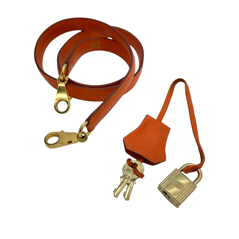 エルメス HERMES ケリー32　内縫い □E刻 オレンジ ゴールド金具 トゴ レディース ショルダーバッグ