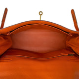 エルメス HERMES ケリー32　内縫い □E刻 オレンジ ゴールド金具 トゴ レディース ショルダーバッグ