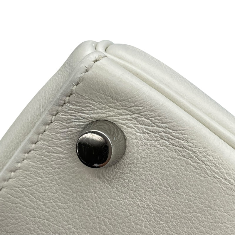 エルメス HERMES ケリー25　内縫い □K刻 ホワイト スイフト レディース ショルダーバッグ